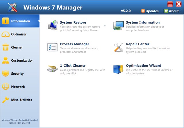 Windows 7 Manager 5.2.0