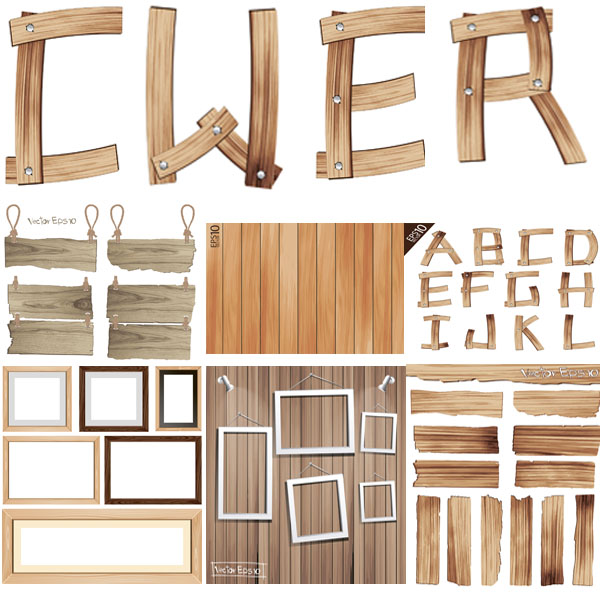 Деревянные элементы и текстуры