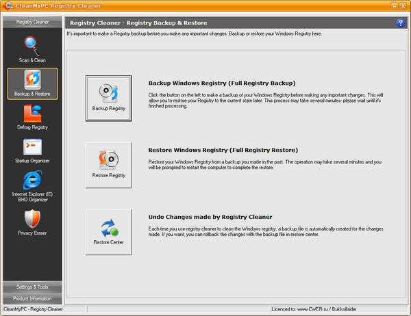 CleanMyPC Registry Cleaner 4
